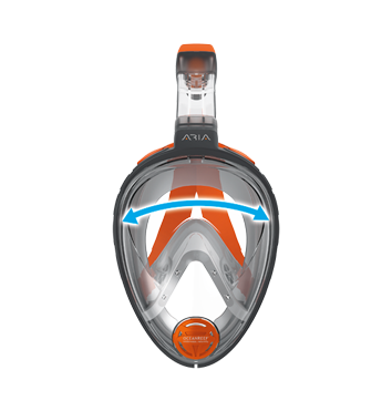Ocean Reef Aria Full Face Snorkel Mask White Large/xl 5x2 for sale online 