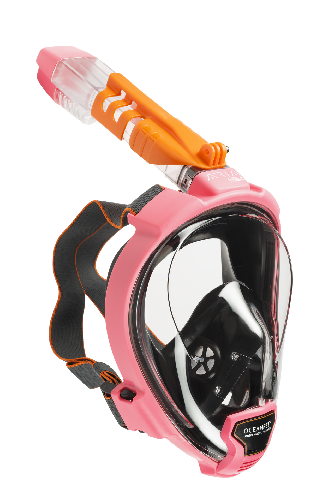 Snorkeling Pink Ocean Reef Aria QR+ Duo Travel Ready Mask/Fins Set Diving